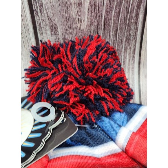 New England Patriots LED Light Up Knit Pom Pom Hat Beanie Cap NFL Official - Picture 3 of 9